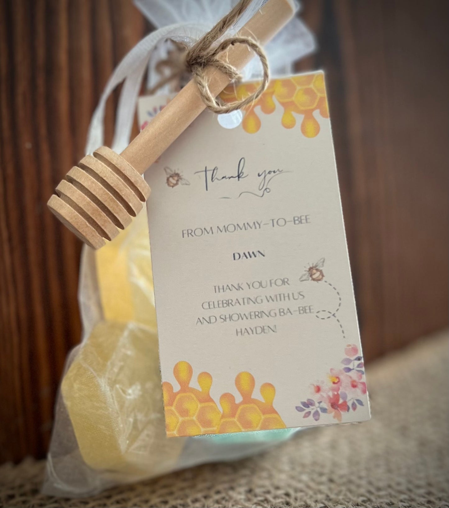 Mini Soaps- Honeycomb and Bees - Pack of Two Soaps - Party Favors